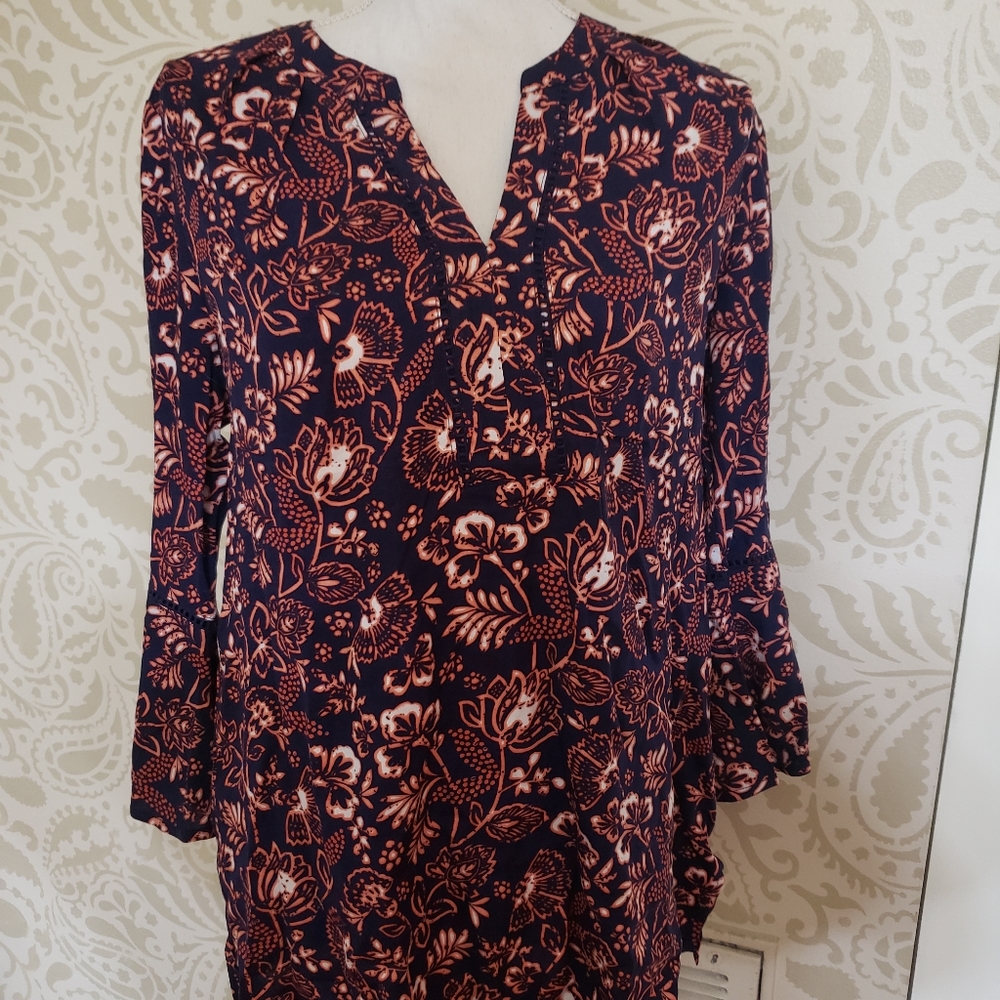Ladies size small batik stamp blouse